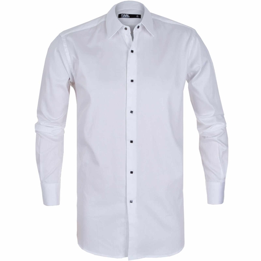 Luxury Stretch Cotton Snap Dome Dress Shirt-new online-Fifth Avenue Menswear