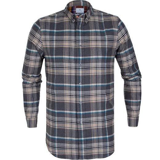 Brushed Flannel Cotton Check Shirt-new online-Fifth Avenue Menswear