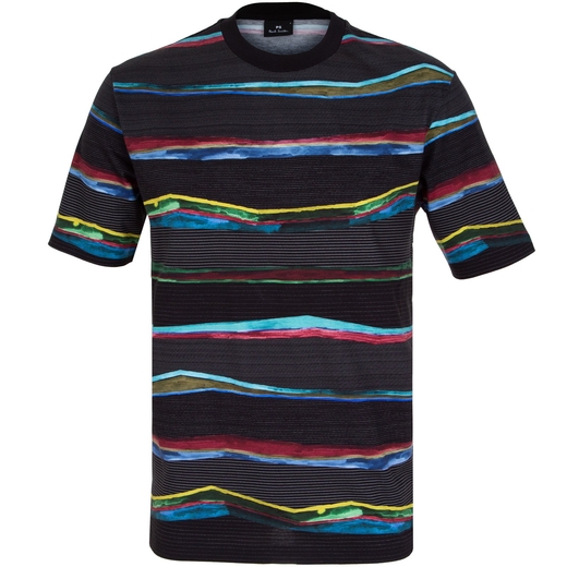 Organic Cotton Painted Hills Print T-Shirt-new online-Fifth Avenue Menswear