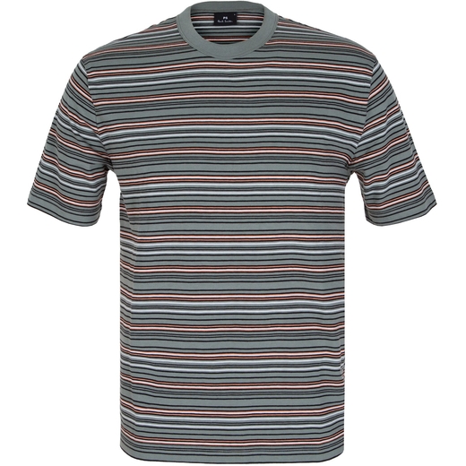 Regular Fit Stripe Cotton T-Shirt-new online-Fifth Avenue Menswear