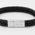 Two-Tone Braided Leather Bracelet