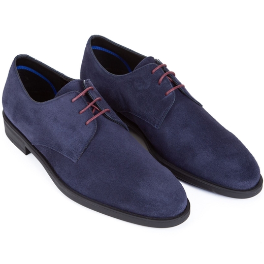 Bayard Navy Suede Derby Dress Shoes-new online-Fifth Avenue Menswear