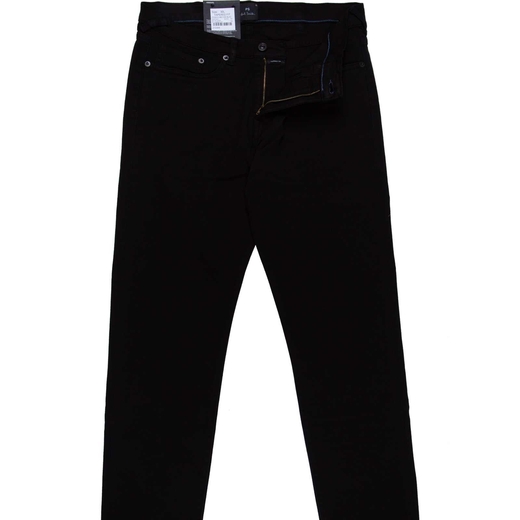 Taper Fit Black Garment Dyed Stretch Organic Cotton Jeans-new online-Fifth Avenue Menswear