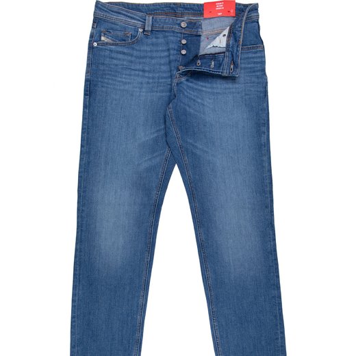 Larkee-Beex Regular Tapered Fit Mid Aged Stretch Denim Jeans-new online-Fifth Avenue Menswear