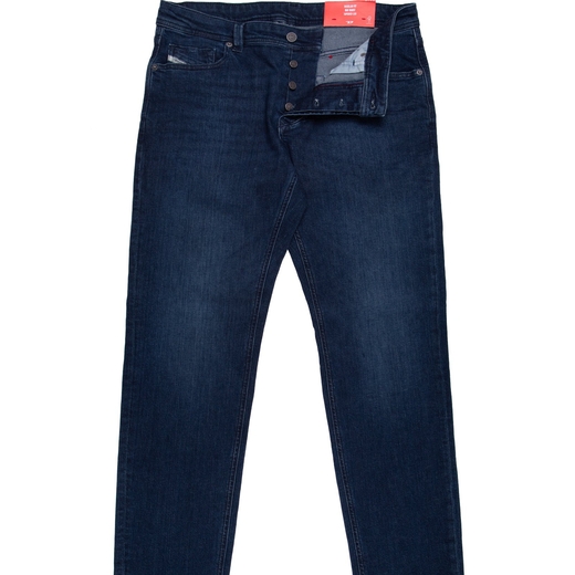 Larkee-Beex Regular Tapered Fit Dark Aged Stretch Denim Jeans-new online-Fifth Avenue Menswear