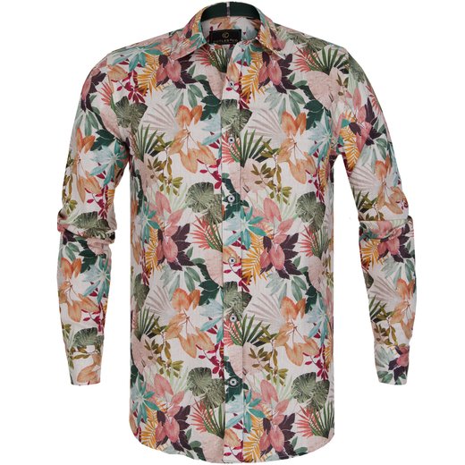 Blake Linen Tropical Garden Print Shirt-new online-Fifth Avenue Menswear