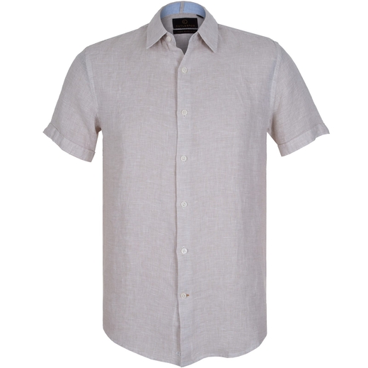 Brody Linen Micro Check Short Sleeve Shirt-new online-Fifth Avenue Menswear