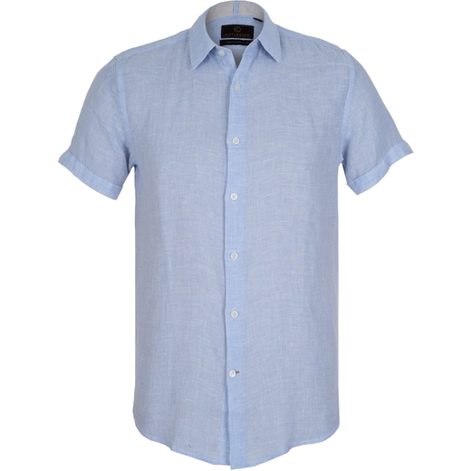 Brody Linen Micro Check Short Sleeve Shirt-new online-Fifth Avenue Menswear