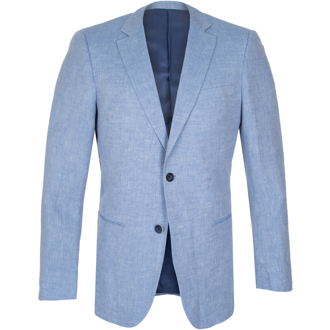 Johnson Slim Fit Herringbone Linen Blazer