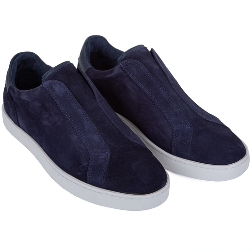 Merdoc Navy Suede Slipon Sneaker-new online-Fifth Avenue Menswear