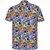 Multicoloured Floral & Bikes Print Pique Polo