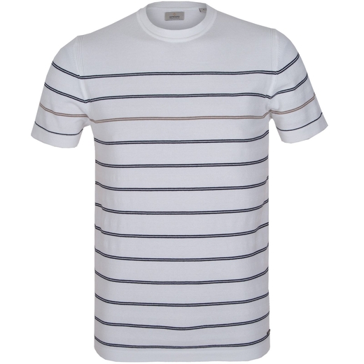 James Knitted Stripe Rib T-Shirt-new online-Fifth Avenue Menswear