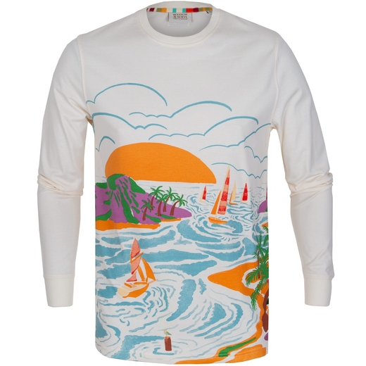 Landscape Print Long Sleeve T-Shirt-new online-Fifth Avenue Menswear