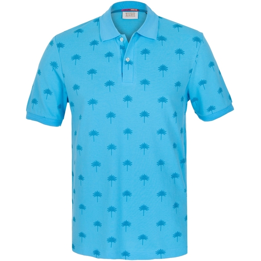 Regular Fit Palm Print Pique Polo-new online-Fifth Avenue Menswear