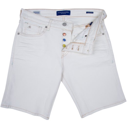 Ralston White Stretch Denim Shorts-new online-Fifth Avenue Menswear