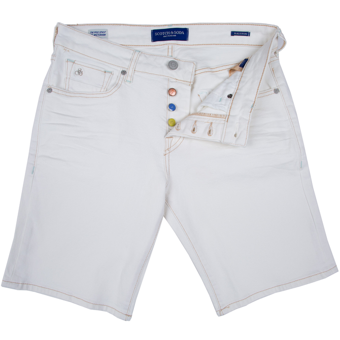 Ralston White Stretch Denim Shorts