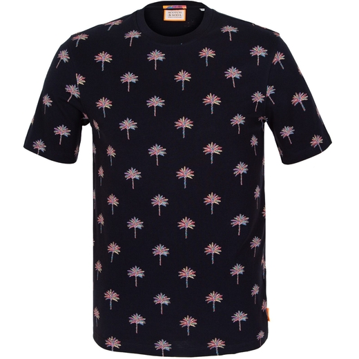 Regular Fit Palm Print T-Shirt-new online-Fifth Avenue Menswear