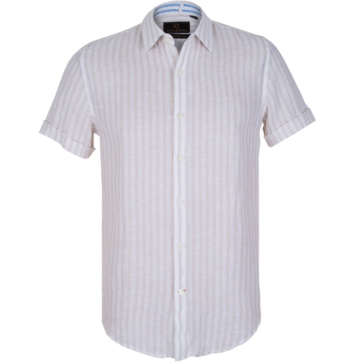 Ian Linen Candy Stripe Short Sleeve Shirt-on sale-Fifth Avenue Menswear