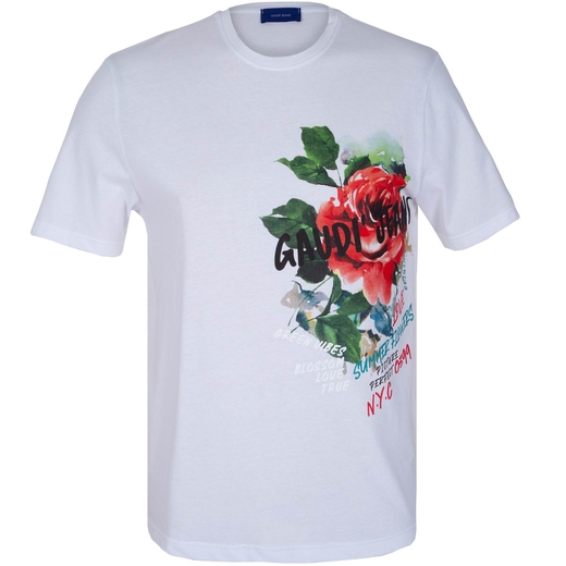 Rose Print T-Shirt-new online-Fifth Avenue Menswear