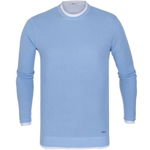 Cotton Waffle Knit Pullover With Trim-new online-Fifth Avenue Menswear