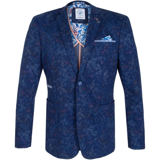 Floral Print Stretch Knit Blazer-new online-Fifth Avenue Menswear