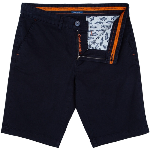 Peached Twill Stretch Cotton Shorts-new online-Fifth Avenue Menswear