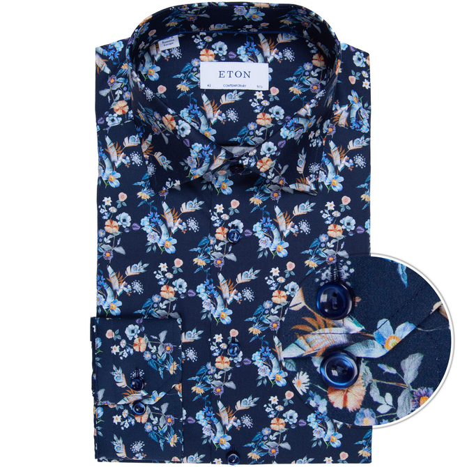 Contemporary Fit Floral Print Dress Shirt