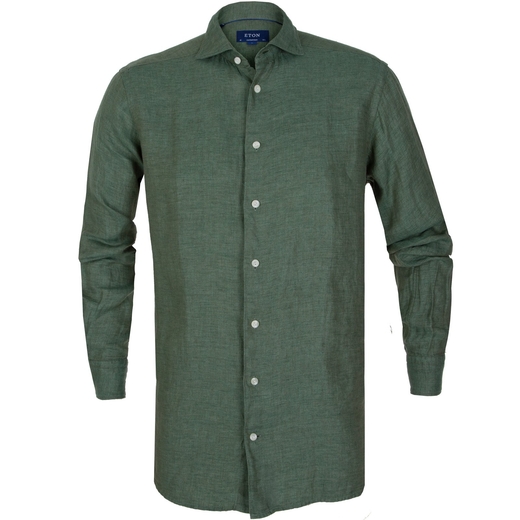 Contemporary Fit Luxury Linen Casual Shirt-on sale-Fifth Avenue Menswear