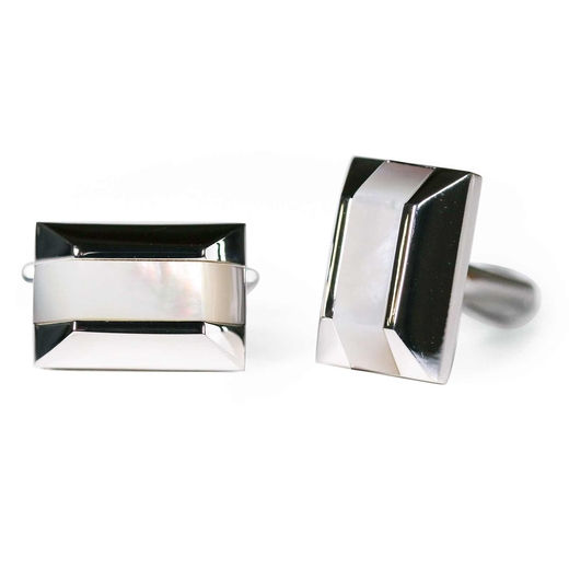 Mother Of Pearl Inlay Cufflinks-new online-Fifth Avenue Menswear