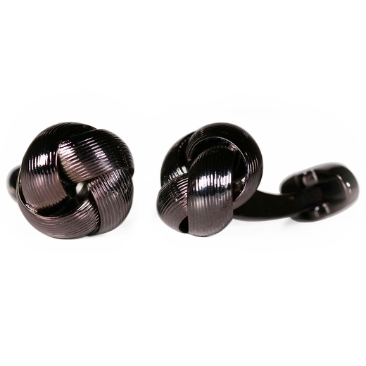 Gunmetal Knot Cufflinks-new online-Fifth Avenue Menswear