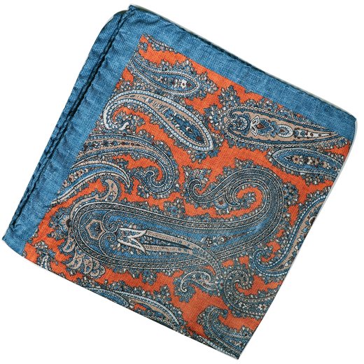 Paisley Print Silk Pocket Square-accessories-Fifth Avenue Menswear