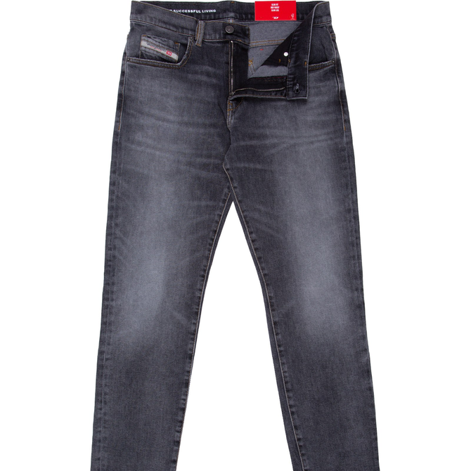 D-Strukt Slim Fit Grey Stretch Denim Jeans