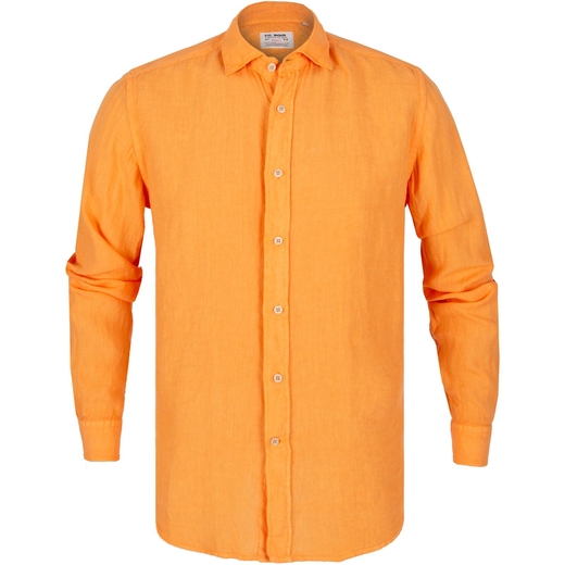 Roma Luxury Linen Shirt With Floral Trim-new online-Fifth Avenue Menswear