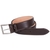 Wide Luxury Leather Contrast Edge Stitch Belt