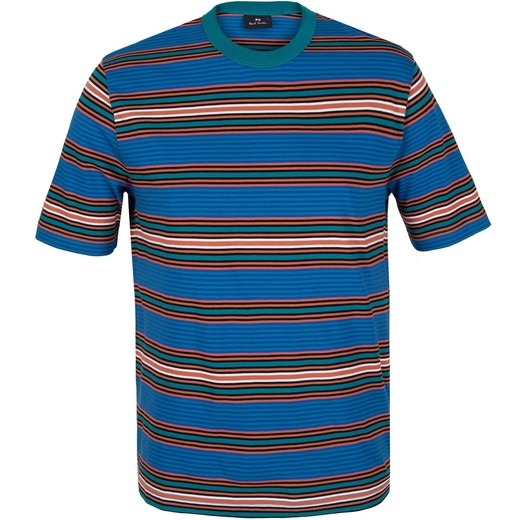 Regular Fit Multi Stripe Cotton T-Shirt-new online-Fifth Avenue Menswear