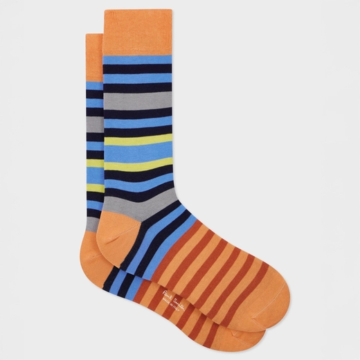 George Stripe Cotton Socks-new online-Fifth Avenue Menswear