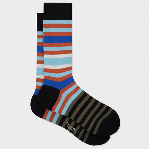 George Stripe Cotton Socks-new online-Fifth Avenue Menswear