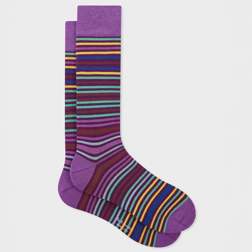 Gavin Stripe Cotton Socks-new online-Fifth Avenue Menswear