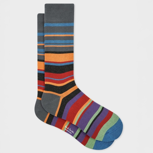 Gage Stripe Cotton Socks-new online-Fifth Avenue Menswear