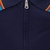 Luxury Zip Polo With Stripe Collar Trim