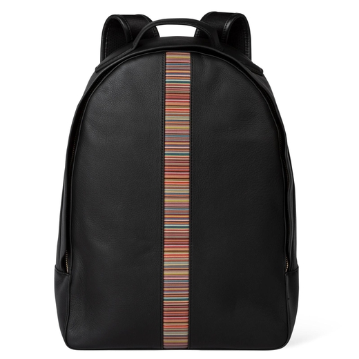 Luxury Leather Signature Stripe Backpack-new online-Fifth Avenue Menswear