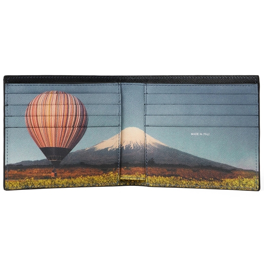 Balloon At Mt. Fuji Leather Billfold Wallet-new online-Fifth Avenue Menswear