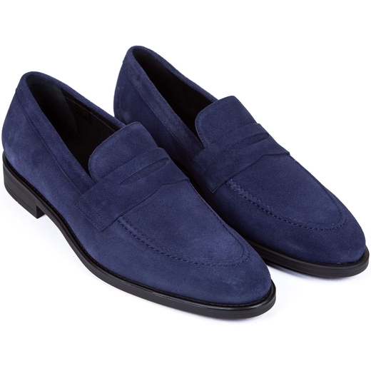 Remi Navy Suede Loafer-new online-Fifth Avenue Menswear