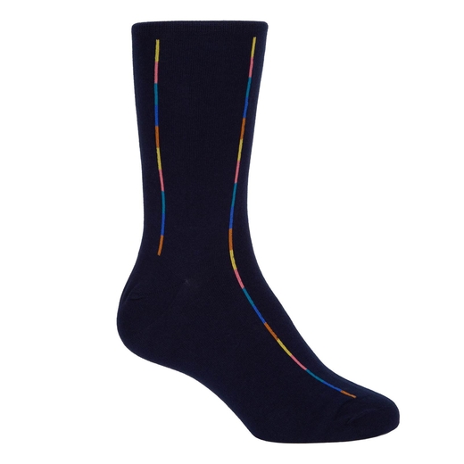 Gareth Verical Stripe Cotton Socks-new online-Fifth Avenue Menswear