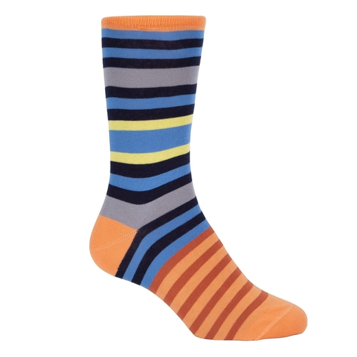 George Stripe Cotton Socks-new online-Fifth Avenue Menswear