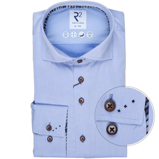 Luxury 2-Ply Cotton Twill Dress Shirt With Print Trim-new online-Fifth Avenue Menswear