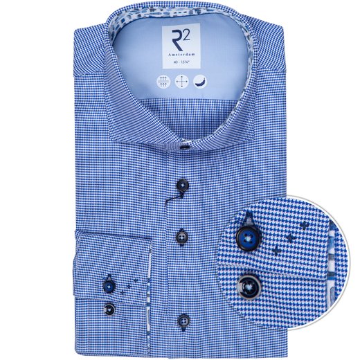 Pied-de-Poule Houndstooth 2-Ply Cotton Dress Shirt-new online-Fifth Avenue Menswear