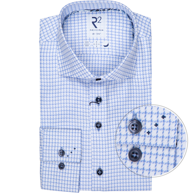 Luxury Check Cotton Twill Dress Shirt