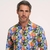 Luxury Linen Bright Floral Print Shirt