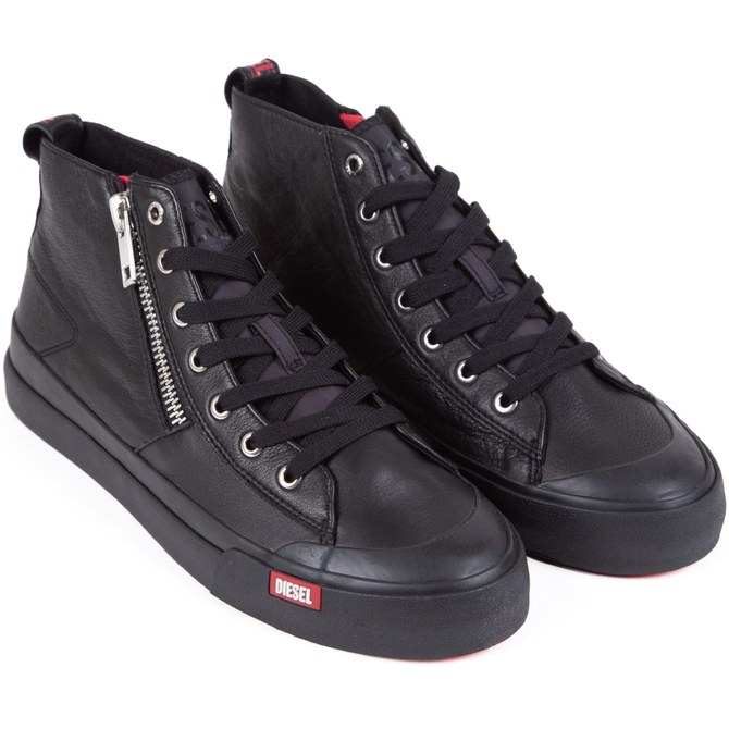 Athos Zip-up Hi-Top Leather Sneaker